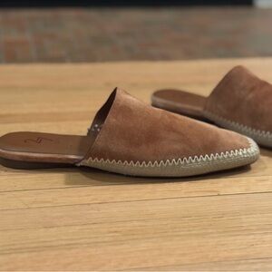 27 EDIT Brown Mules with Soft Suede Finish